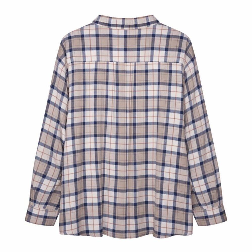 Cabelas Flannel Shirt Mens 5XL Blue White Plaid 100% Cotton Gorpcore Utility - Picture 2 of 10